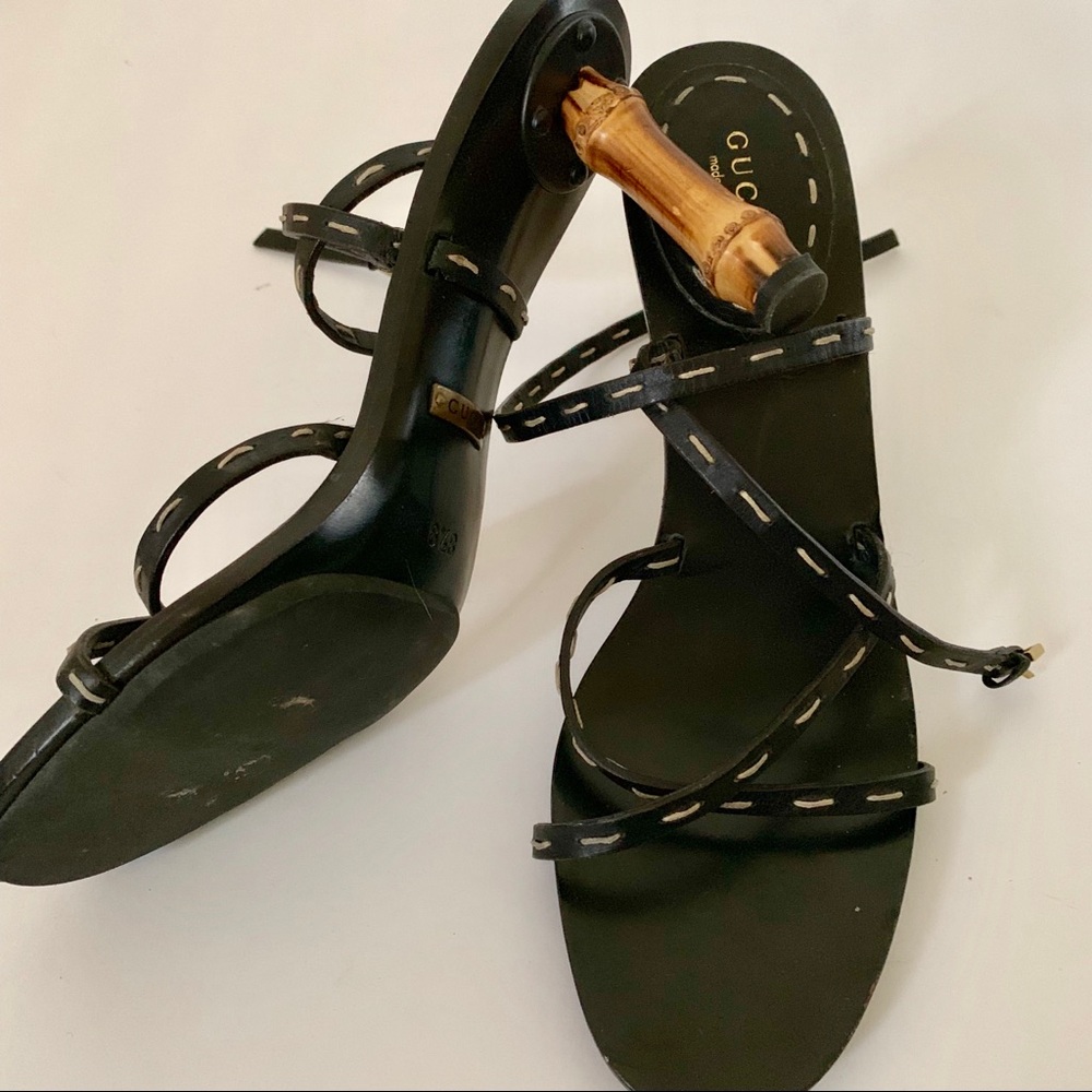 ‼️VINTAGE GUCCI‼️BAMBOO HEELS‼️CONVERTIBLE STRAPS!